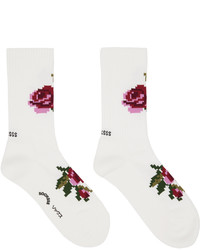 SOCKSSS Two Pack White Rosebud Socks