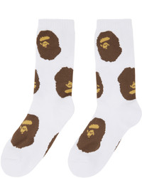 BAPE White Ape Head Socks