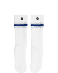 On White Clubhouse Cott Socks