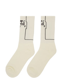 C2h4 White Company Logo Socks