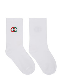 Gucci White Interlocking G Tennis Socks