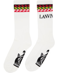 Lanvin White Jacquard Socks