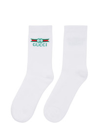 Gucci White Logo Socks
