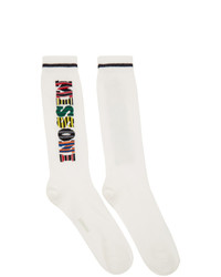 Missoni White Logo Socks