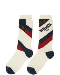 Fendi White Mania Socks
