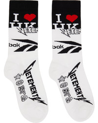 Vetements White Reebok Edition Socks