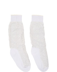 Sacai White Super Spangle Socks