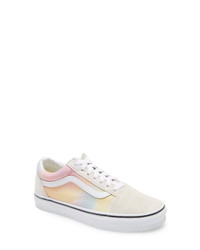 White Print Suede Low Top Sneakers