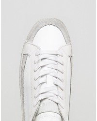 Religion Downtown Leather Sneakers With Suede Detail