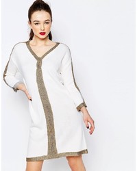 Love Moschino Metallic Trim Sweater Dress