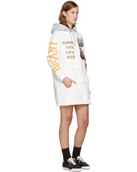 Perks And Mini Off White Oversized Picket Sweater Dress