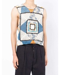 Bode Embroidered Colour Block Top