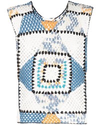 Bode Embroidered Colour Block Top