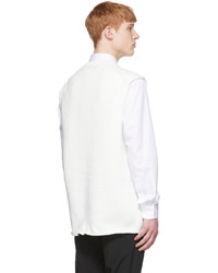 Comme Des Garcons Homme Plus White Polyester Vest