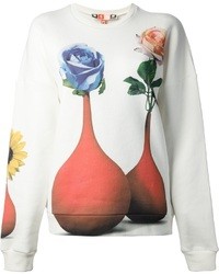 MSGM X Toilet Paper Vase Print Sweatshirt