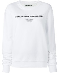 Off-White Quote Print Sweatshirt