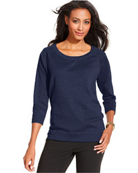 Style&co. Sport Three Quarter Sleeve Sweatshirt