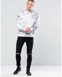 Religion Sweatshirt With All Over Marble Print