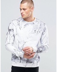 Religion Sweatshirt With All Over Marble Print