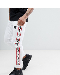 Good For Nothing Skinny Joggers In White With Logo S To Asos
