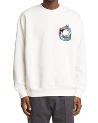 Canali C Logo Cotton Graphic Sweatshirt