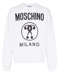 Moschino Cotton Crew Neck Logo Sweatshirt