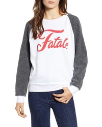 Wildfox Fatale Fleece Sleeve Sweatshirt