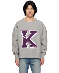 Kenzo Gray Paris Varsity Sweatshirt