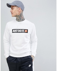 Nike Just Do It Box Logo Sweatshirt In White 928699 100