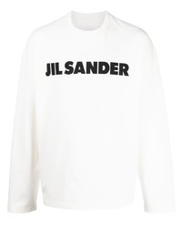 Jil Sander Logo Print Cotton Sweatshirt