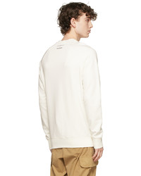 MAISON KITSUNÉ Off White Line Friends Edition Big Print Sweatshirt