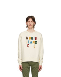 Nudie Jeans Off White Melvin Sweatshirt