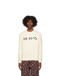 Kenzo Off White Multicolor Logo Sweatshirt