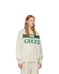 Gucci Off White Vintage Logo Sweatshirt
