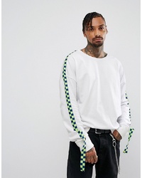 Granted Oversized Sweatshirt In White With Taping
