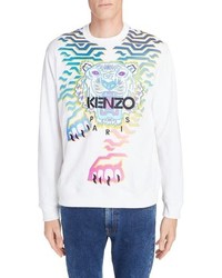 Kenzo Rainbow Geo Tiger Embroidered Crewneck Sweatshirt