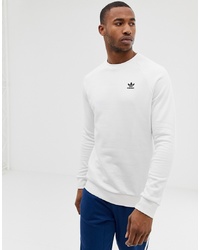adidas Originals Sweatshirt With Embroidered Small Logo White