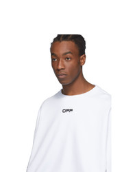 Off-White White Airport Tape Sweatshirt