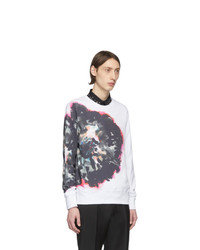 Alexander McQueen White And Multicolor Painted Sweatshirt