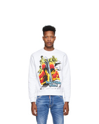 DSQUARED2 White Bruce Lee Printed Cool Fit Sweatshirt