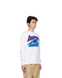 Billionaire Boys Club White Chenille Mountain Logo Sweatshirt