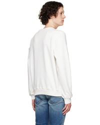 Diesel White Cotton Sweatshirt
