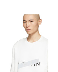 Lanvin White Cross Out Logo Sweatshirt