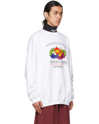 Vetements White Cutest Of The Fruits Sweatshirt
