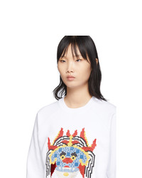 Kirin White Embroidered Ht Sweatshirt