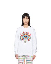Kirin White Embroidered Ht Sweatshirt
