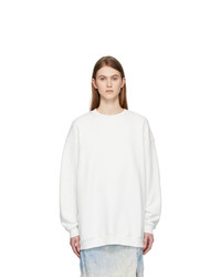 Acne Studios White Fiene Reverse Label Sweatshirt