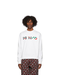 Kenzo White Multicolor Logo Sweatshirt