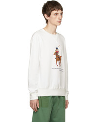 Polo Ralph Lauren White Polo Bear Big Pony Sweatshirt