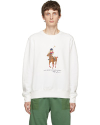 Polo Ralph Lauren White Polo Bear Big Pony Sweatshirt